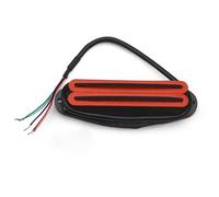 Pre-Wired Pickup Harness Kit Twin Blade Dual Rail Humbucker Double Coil Pickup For FD ST Electric Guitar Replacement 9K Resistance(Red 2)