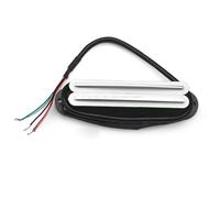 Pre-Wired Pickup Harness Kit Twin Blade Dual Rail Humbucker Double Coil Pickup For FD ST Electric Guitar Replacement 9K Resistance(White)