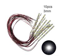 Pre-Wired White LED Strip 6pcs for Model Building(White light) | Pre-wired design, 6 bright LEDs, easy install, no soldering needed, perfect for beginners
