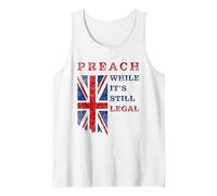 Preach, While It's Still Legal - Christian Faith UK Speech Tank Top
