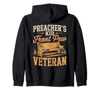 Preachers Kid Front Pew Veteran Christian Zip Hoodie