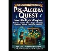 PreAlgebra Math Workbook Grades 6-8
