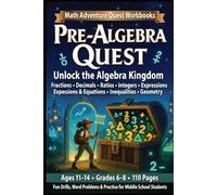 PreAlgebra Math Workbook Grades 6-8