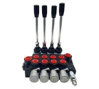 PreAsion Hydraulic Control Valve 4 Spool Max Flow 13GPM Four Way Reversing Valve 4500 PSI for Small Tractors,Tractors Loaders,Log Splitters