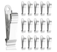 Prebarfun 45 PCS Small Metal Spring Clamps, 1/2 Inch Wide Mini Crocodile Clips, 4cm*1.2cm Alligator Clips for Crafts Wire Photo Curtain Crafts (Silver)