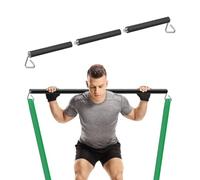 Prebene Resistance Band Bar, 26.4in or 39.4in, Workout Bar for Fitness, Portable Weightlifting Training, Suit for Home Exercise, Resistance Band Training (39.4 in (2024 up))