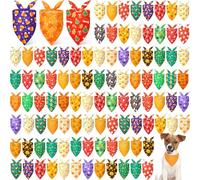 Preboun 100 Pieces Dog Bandanas Triangular Bulk Dog Bandanas for Christmas Party Photo Props Pet Shop Owner Groomers 25 Styles