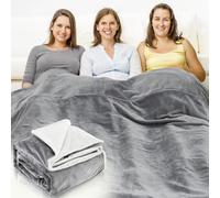 Preboun 78.74 x 59.06 Inch Large Faraday Blanket for Pregnant Babies, Emf Blanket Protection 5 G, Bluetooth, Phone Towers, Two Sides Using for Beds Couches Travel (Flannel, Grey)