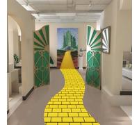 Preboun Yellow Brick for Wizard Party Decorations 47 x 118 Inches Yellow Brick Stone Halloween Backdrop Party Decorations for Photography Halloween Princess Decor