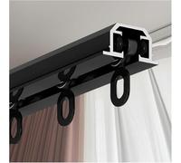 PreBuilt Black Concealed Curtain Track ed Single Tracks for Living Room & HospitalAvailable in 8 to 26ft Lengths Perfect for Smooth Drapery Installation