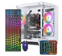 Prebuilt Gaming PC Desktop Computer,AMD Ryzen R5 5500 Desktop,Operating at A Frequency of 3.6-4.2 GHz,GTX1660Super Graphics Card with 6GB GDDR6 Video Memory,16GB RAM, 512GB SSD,WiFi 5.0,RGB Fan x4