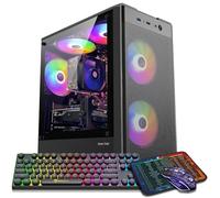 Prebuilt Gaming PC Desktop Computer,Intel Core i5 to 3.6GHz,RX560 Graphics Card with 4GB GDDR5 Video Memory,16GB RAM, 512GB SSD,WiFi 5.0,RGB Fan x5