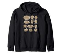 Precambrian Fossils Chart Ediacaran Organisms Diagram Zip Hoodie