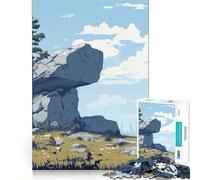 Precarious Rock Formation Jigsaw Puzzles 1000 Pieces for Adults Reason Skill Toy Calm Relax Exact Cut Heartfelt Gift (50x75cm)