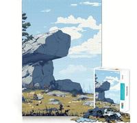 Precarious Rock Formation Jigsaw Puzzles for Adults1000 Pieces Boost Memory Soothing Fun Premium Cut Thoughtful Gift (38x52cm)
