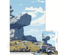 Precarious Rock Formation Teenager Jigsaw Puzzles 1000 Pieces Memory Boost Home Activity Pattern Assembly Perfect Present (38x26cm)