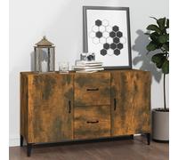 precia wooden sideboard with 2 door 2 drawer in smoked oak