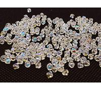 Preciosa Bohemian Crystal Beads, 3 mm, Bicone Czech Beads, Glass Cut Beads, Glass Beads, Pressure Beads (Crystal) Pack of 100