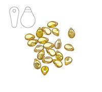 Preciosa Pip™ Czech Beads 7mm Crystal Blonde Flare PK20