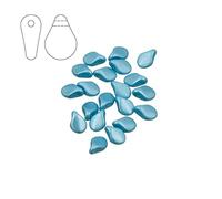 Preciosa Pip™ Glass Beads Alabaster Pastel Aqua (PK20)