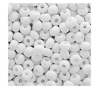 PRECIOSA Seed Beads 20 g 8/0 White Chalk (Rocailles Preciosa Seed Beads White Chalk)