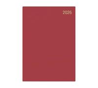 Precious 2026 A4 One Day to a Page Diary with Full Page of Saturday & Sunday Hardback Cover Planner Organiser Diary (Burgundy)