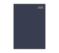 Precious 2026 A4 One Day to a Page Diary with Full Page of Saturday & Sunday Hardback Cover Planner Organiser Diary (Navy Blue)