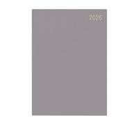 Precious 2026 A4 One Day to a Page Diary with Full Page of Saturday & Sunday Hardback Cover Planner Organiser Diary (Light Grey)