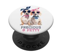 Precious and Petty Bad Bitch Cute Cheeky Dachshund Humor PopSockets Adhesive PopGrip
