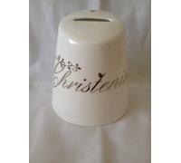 Precious Bone China Christening Money Box Bank made Stoke-on-Trent