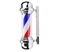 Precious Harvest Barber Light, LED Light Source, Wall Mount, Red, Blue and White Barbershop Rotating Light Fixture, Classic Signs for Hair Salon, Indoor and Outdoor Use, 58cm