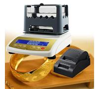 Precious Metal Densimeter Density Tester, Gold Purity Testing Machine with Data Label Printer, Gold Silver Palladium Platinum Authenticity Tester 1200K