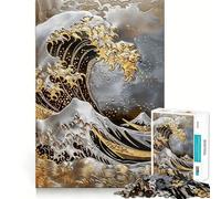 Precious Metal Japan Wave 1000 Piece Jigsaws for Teenagers Puzzle Strong Logic Toy Relaxed Mind Clear Edge Bday Surprise (50x75cm)