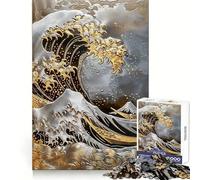 Precious Metal Japan Wave 1000 Piece Jigsaws for Teenagers Puzzle Strong Logic Toy Relaxed Mind Clear Edge Bday Surprise (50x75cm)