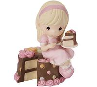 Precious Moments 152000 Have Your Cake & Eat It Too, Bisque Porcelain Figurine, Pink