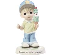 Precious Moments 193017 Grandma You're The Sweetest Boy with Ice Cream Cone Bisque Porcelain Figurine