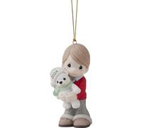 Precious Moments 2024 Boy Ornamnet | Have Yourself A Merry Little Christmas Dated 2024 Boy Bisque Porcelain Ornament | Collectible Christmas Décor & Gifts