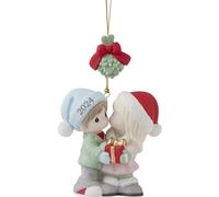Precious Moments 2024 Couples Christmas Ornament | Our First Christmas Together Dated 2024 Couple Bisque Porcelain Ornament | Holiday Décor & Gifts
