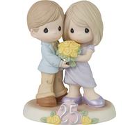 Precious Moments 223017 Twenty-Five Happy Years Together Bisque Porcelain Figurine