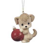 Precious Moments 251008 Howl-iday Cheer 2025 Dated Dog Bisque Porcelain Ornament
