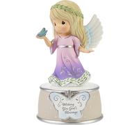 Precious Moments Angel with Butterfly Musical | Wishing You God's Blessings Memorial Gift | Bereavement | Angel Musical