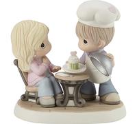 Precious Moments Baker Figurine | Serving Up Some Love For You Bisque Porcelain Figurine | Couples Gift | Valentine's Gift | Hand-Painted