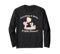 Precious Moments Better with Friends Cute Dog Ballet Dancing Long Sleeve T-Shirt