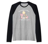 Precious Moments Better with Friends Cute Dog Ballet Dancing Raglan Baseball Tee