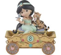 Precious Moments Disney Jasmine Birthday Figurine - Disney Birthday Parade Age 8 - Aladdin Princess Collectible Resin Figurine