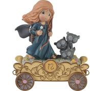 Precious Moments, Disney Showcase Collection, Fulfill Your Dreams, Disney Birthday Parade, Age 12, Resin Figurine, 133406,Yellow,black and Brown