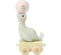 Precious Moments, God Bless You On Your Birthday, Birthday Train Age 2, Bisque Porcelain Figurine, 142022