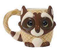 Precious Moments Hand-Painted Raccoon Mug | Christmas Raccoon Ceramic Mug | Christmas Mug | Stocking Stuffer | Whimsy Christmas Decor & Gifts | 13.5 oz | Hand Wash Only