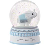 Precious Moments Love You Tons Resin/Glass Elephant Musical Snow Globe, Blue