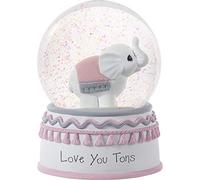 Precious Moments Musical Snow Globe, Resin, Gray Chevron, One Size